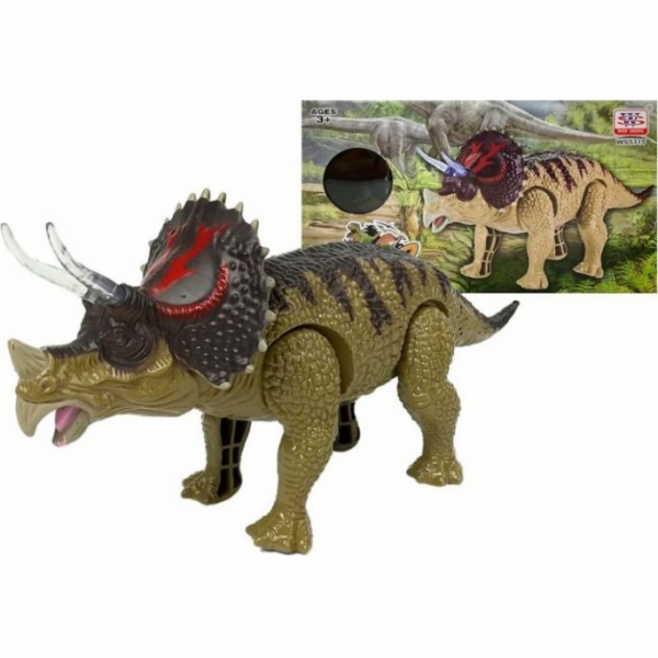 Figurka štíhlého sportovního dinosaura Triceratopse na ba...