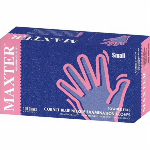 Maxter Nitrilové rukavice Cobalt Blue vel. S 100 ks.