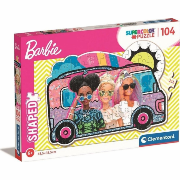 Puzzle 104 dílků ve tvaru Barbie