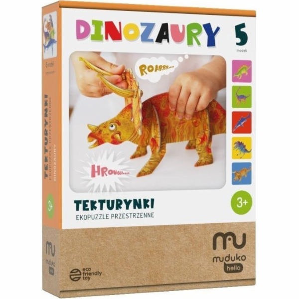 Muduko Kartony Eko-puzzle 3D dinosauři MUDUKO