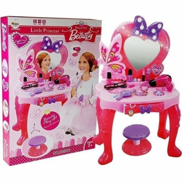 LeanToys Toaletní stolek se zrcadlem