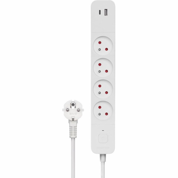 Prodlužovací kabel s přepěťovou ochranou 4 zásuvky USB-A ...