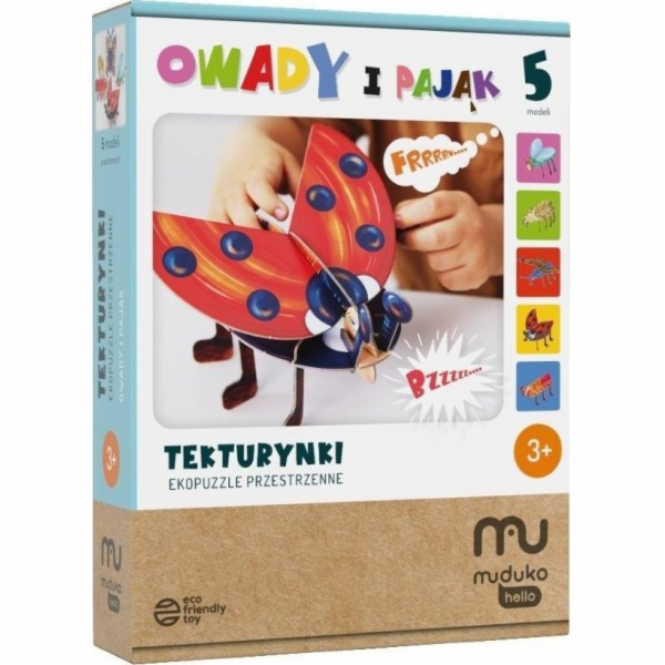 Muduko Kartonové Eco-3D Puzzle MUDUKO Hmyz
