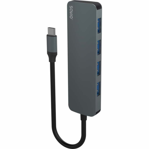 SAVIO Hub USB-C - 4 x USB-A AK-54