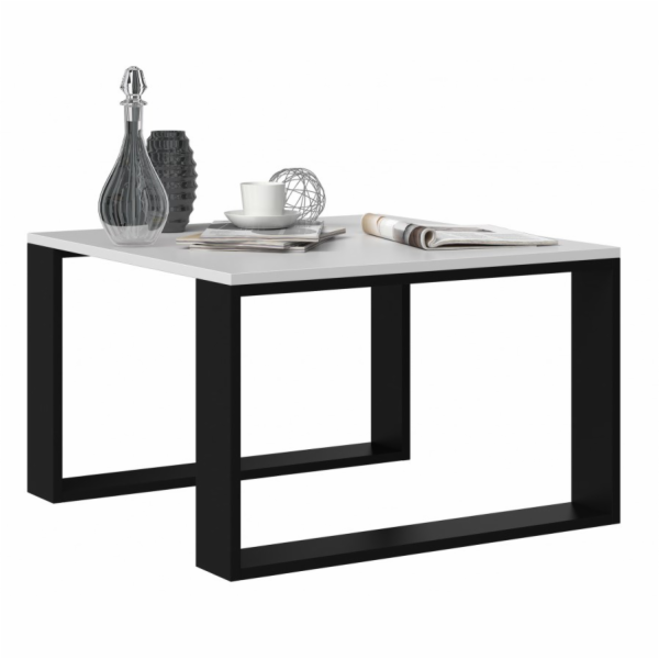 MODERNÍ MINI stůl 67x67x40 cm Bílá/Černá