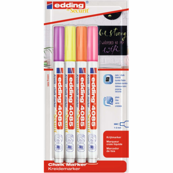 Edding edding Křídové popisovače, 4 ks, barevné, 4085