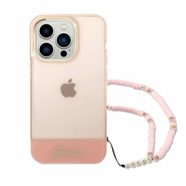Pouzdro Guess GUHCP14LHGCOHP Apple iPhone 14 Pro růžové/r...