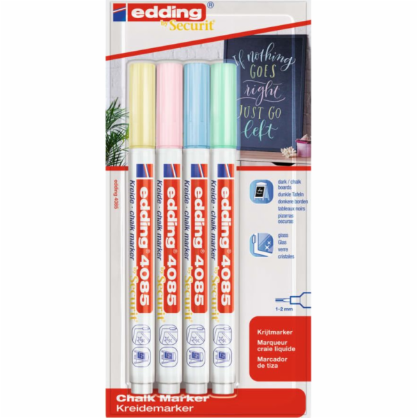 Edding edding Křídové popisovače, 4 ks, barevné, 4085