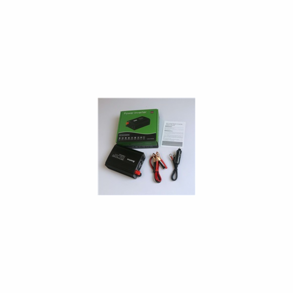 EUROCASE měnič napětí DC/AC 12V/230V, 300W, USB