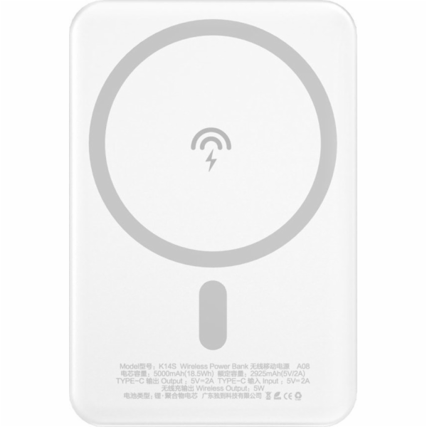 Powerbank Dudao K14S 5000 Mah White
