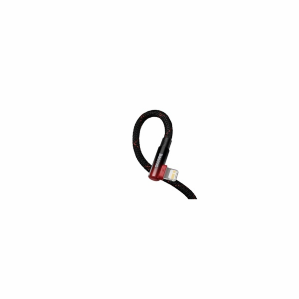 Baseus úhlový kabel USB-C - Lightning, 20W 1m, červený