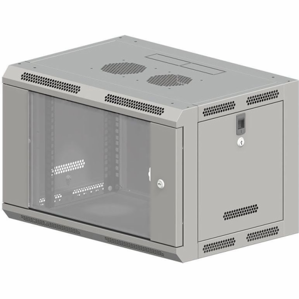 Q-Lantec Závěsná skříň 19 6U (SW-6U-600-500-N-DSJ-OP-RP-BS)