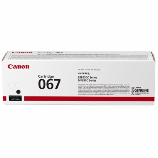 Canon TONER 067 černá pro i-SENSYS LBP631Cw, LBP633Cdwa, ...