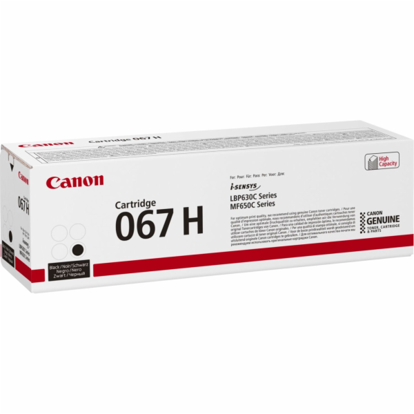 Canon TONER 067H černá pro i-SENSYS LBP631Cw, LBP633Cdw, ...