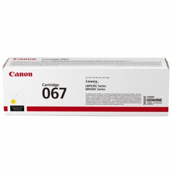 Canon TONER 067 žlutá pro i-SENSYS LBP631Cw, LBP633Cdwa, ...