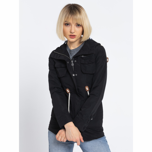 Dámská černá bunda Woox Drizzle Parka, velikost 34