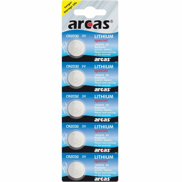 Baterie Arcas CR2032 5 ks.
