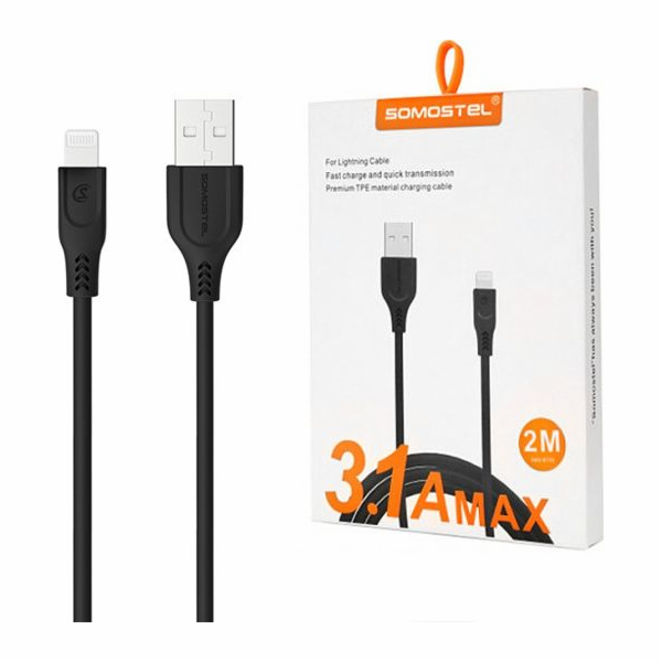 Somostel USB-A - Lightning kabel 2 m černý (25929)