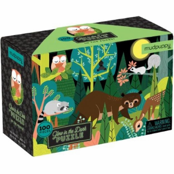 Mudpuppy Puzzle zářící ve tmě v lese 100 kusů (MP54029)