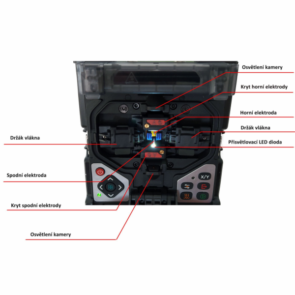 KOMSHINE FX39, Profesionální 3D optická svářečka, 6 motorová