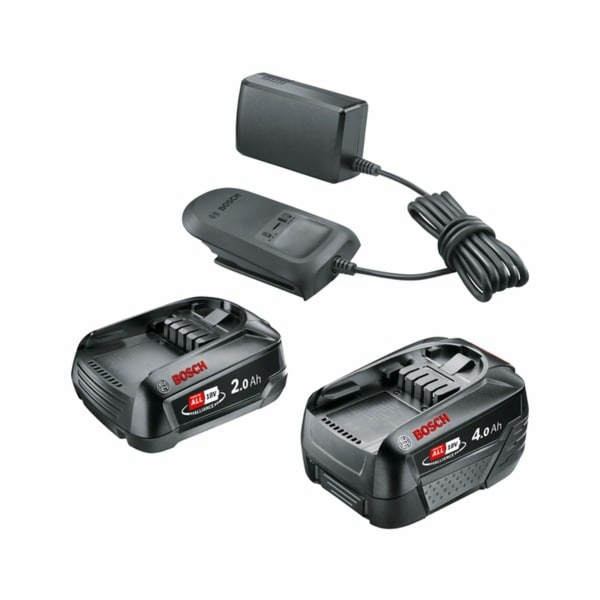 Startovací sada 18V (2,0 Ah + 4,0 Ah + AL 18V-20)