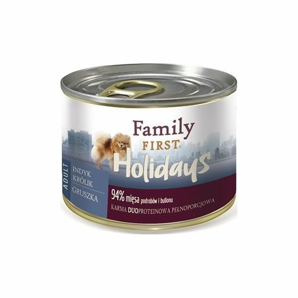 FAMILY FIRST Small Turkey rabbit pear - Wet dog food - 200 g