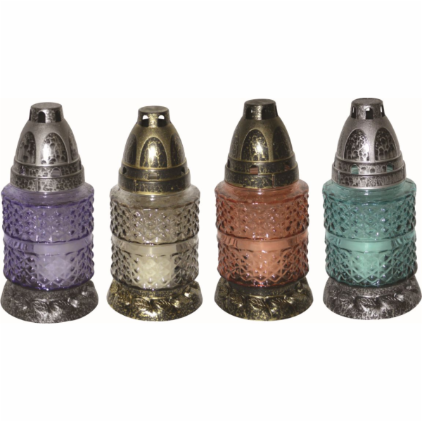 Svíčka hřbitovní 30 g/17 cm sklo