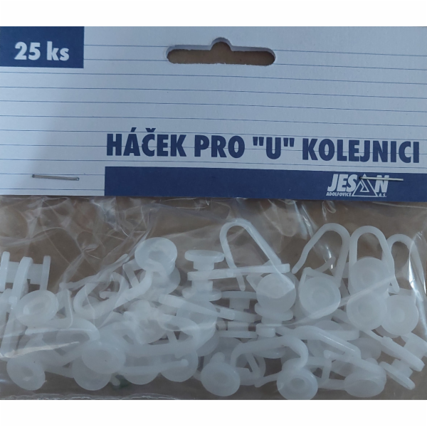 Háček záclonový "C" 25 ks **hnědý **
