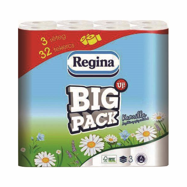 Papír toaletní 3 vrstvý Regina Big pack 32