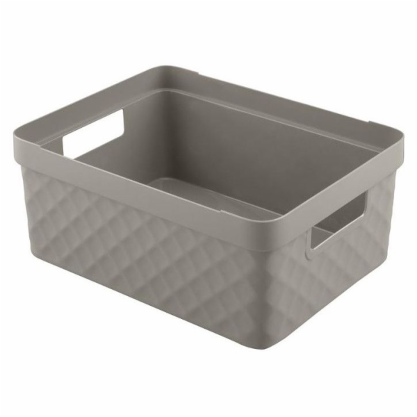 Košík 36x27x14 cm šedý plast