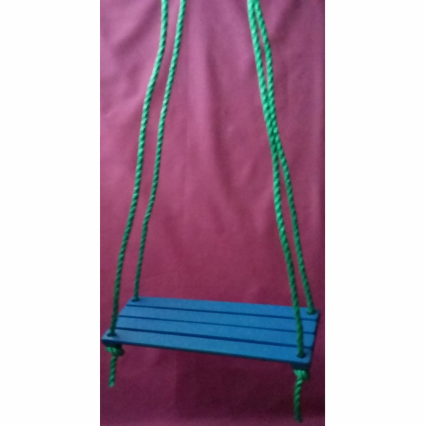 Houpačka dětská sedátko dřevo barevná 40x15 cm
