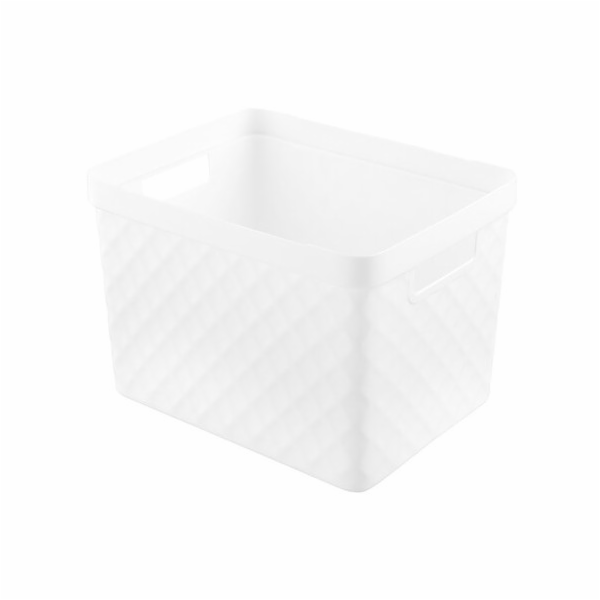 Košík 36x27x23 cm bílý plast