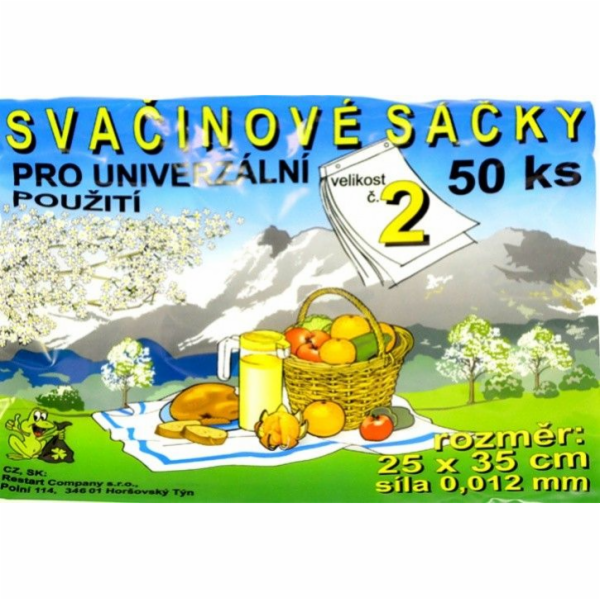 Sáček svačinový 25x35 cm blok 50 ks