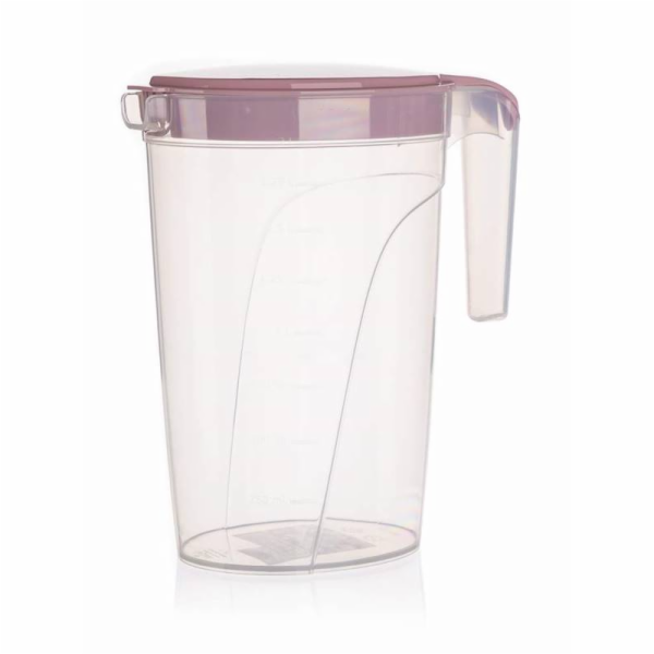 Džbán 2 l růžový s víkem plast