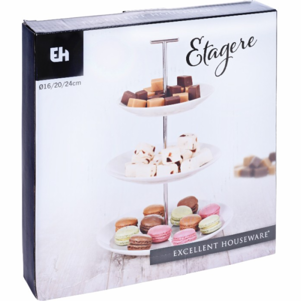 Etažér třípatrový porcelánový KO-628900230