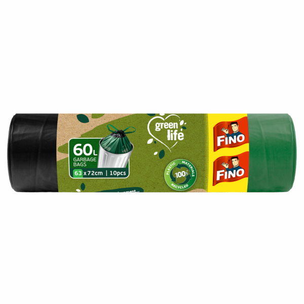 Pytel na odpadky 60 l/10 ks zatahovací recyklované Green ...