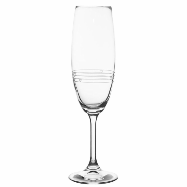 Sklenice na šampaňské 2 ks 220 ml SRDÍČKA