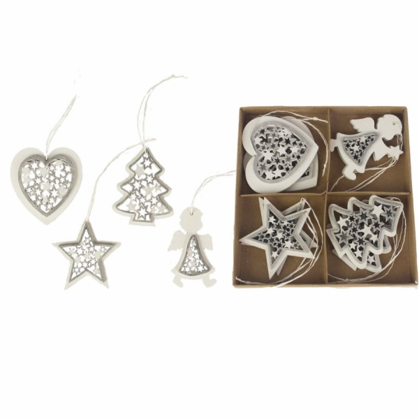 Dekorace závěsná Vánoční 8 ks