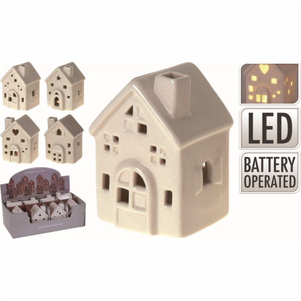 Domeček vánoční LED svítící mix druhů
