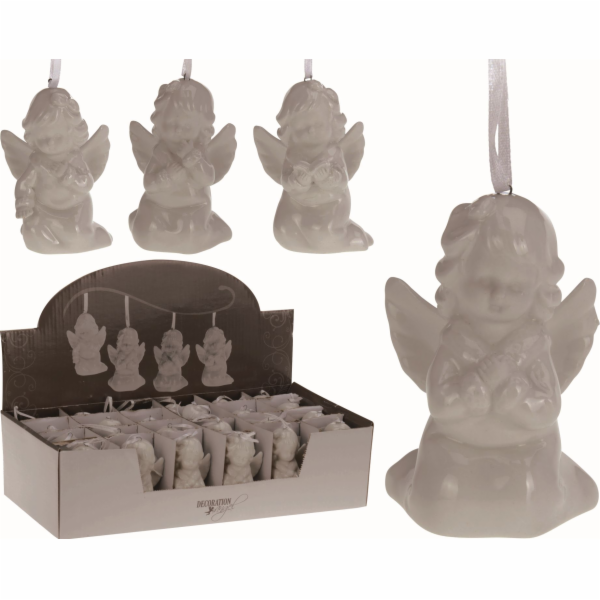 Ozdoba vánoční anděl porcelánový