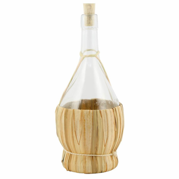 Láhev na víno 750 ml v proutěném obalu