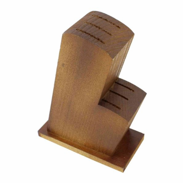 Blok na 6 nožů šikmý 16,5x12x5 cm dřevo