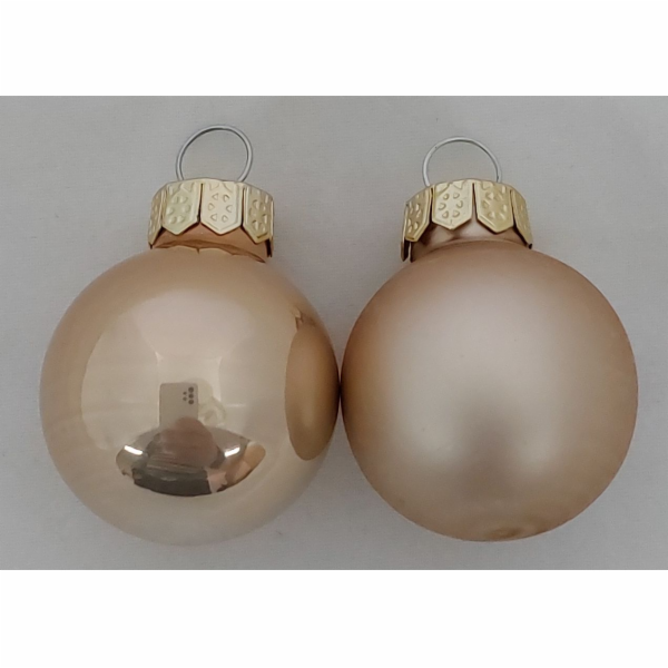 Ozdoba vánoční koule 24 ks/2,5 cm béžová