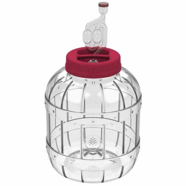 Demižon 5 l s víčkem fermentační čirý plast
