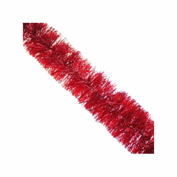 Řetěz vánoční 3 m / 10 cm červený
