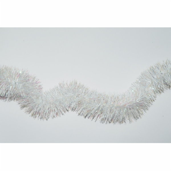 Řetěz vánoční  1,8 m / 5 cm bílá duha