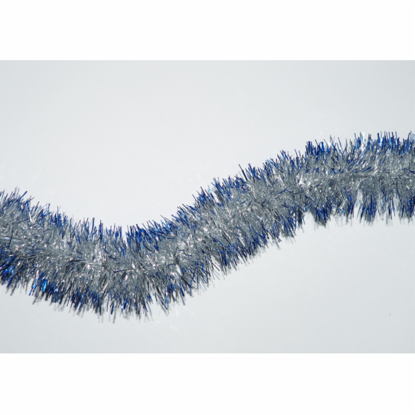 Řetěz Vánoční 1,8 m / 5 cm stříbrno-modrý