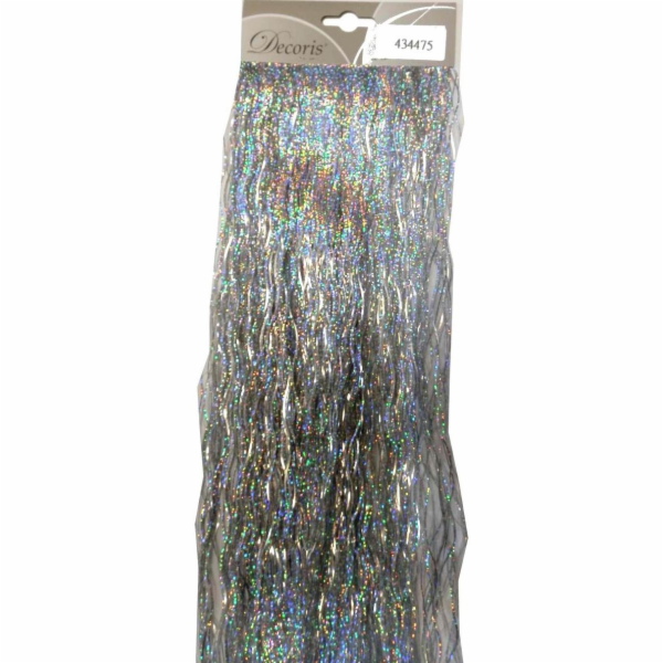 Lameta vánoční 50x40 cm laser vlnka stříbrná
