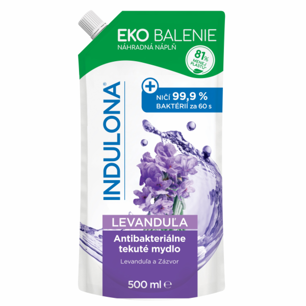 Mýdlo tekuté 500 ml antibakteriální LEVANDULE indulona - ná