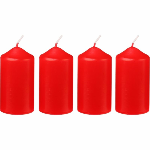 Svíčka adventní červená 4 ks